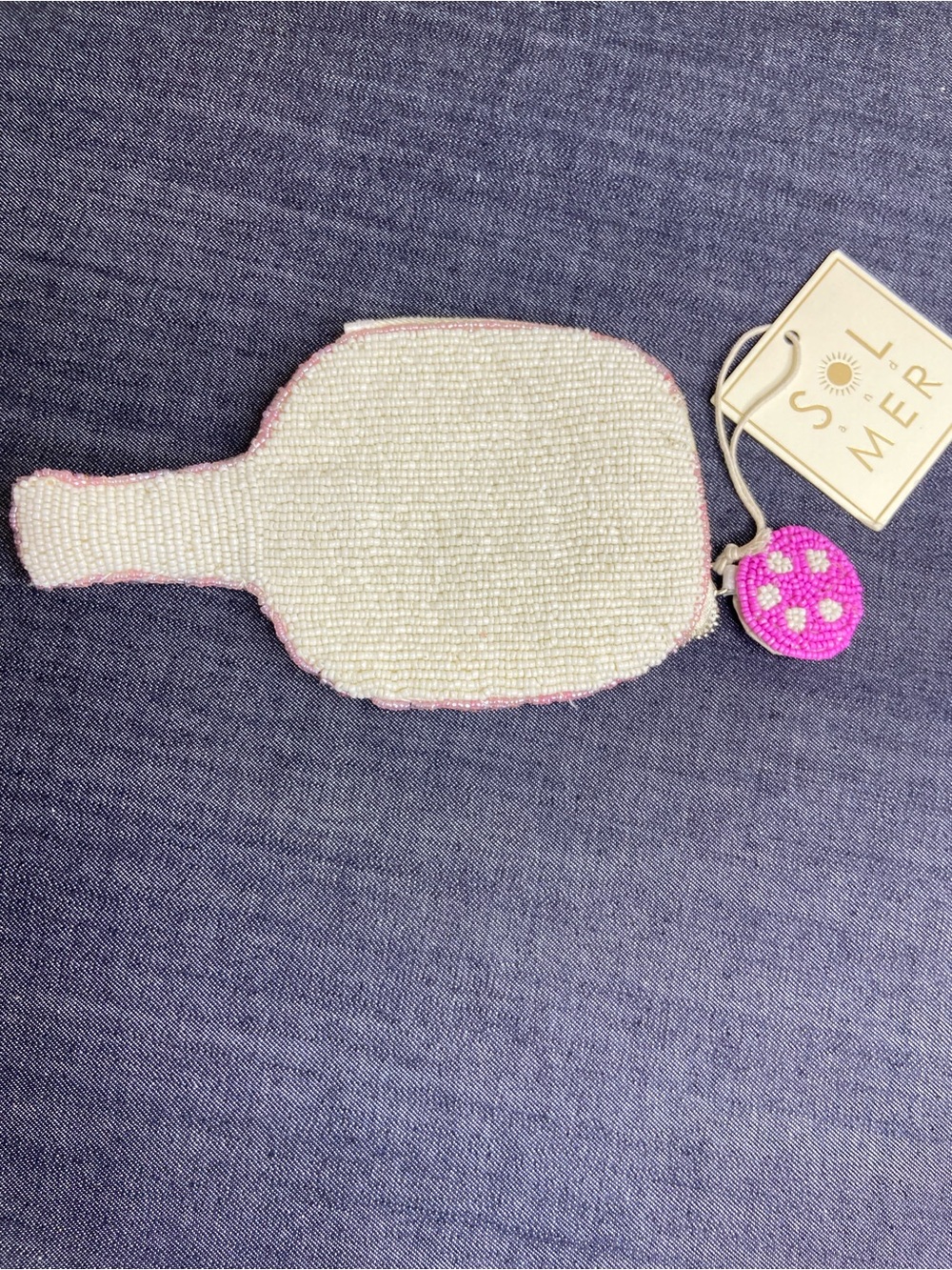 Beaded Tennis Racket wallet - Picture 2 of 3